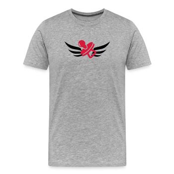 Childminder Nanny Baby Kindermädchen Nourrice - Men's Premium Organic T-Shirt - heather grey - Front - Damien (186cm)