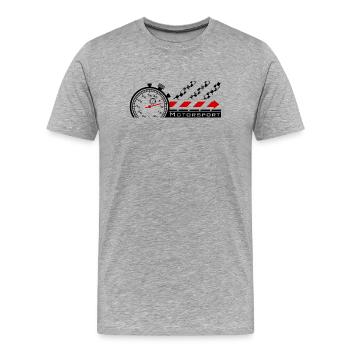 Motorsport stopwatch - Men's Premium Organic T-Shirt - heather grey - Front - Damien (186cm)