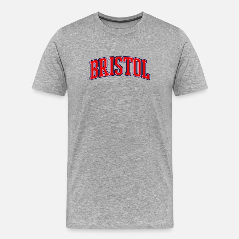 Bristol Varsity Bogen-Logo - Männer Premium Bio T-Shirt - Grau meliert