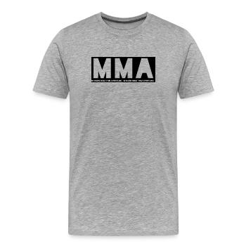 MMA - T-shirt bio Premium Homme - gris chiné - Devant - Damien (186cm)