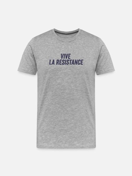 Vive La Resistance Feminism - Men's Premium Organic T-Shirt - heather grey