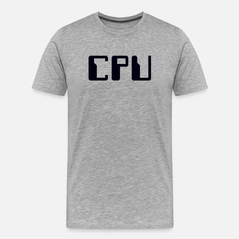CPU Speicher - Männer Premium Bio T-Shirt - Grau meliert