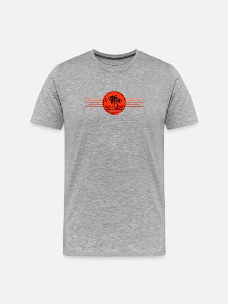 Palm Island Holidays - Men's Premium Organic T-Shirt - heather grey