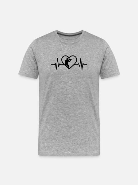 Heart Hunters – Passion Hunting - Men's Premium Organic T-Shirt - heather grey