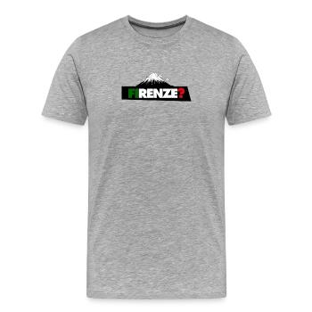 Florenz? - Männer Premium Bio T-Shirt - Grau meliert - Vorne - Damien (186cm)