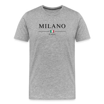 Milano italia - Männer Premium Bio T-Shirt - Grau meliert - Vorne - Damien (186cm)