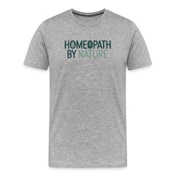 Homeopathy Homeopath By Nature Matériel professionnel - T-shirt bio Premium Homme - gris chiné - Devant - Damien (186cm)