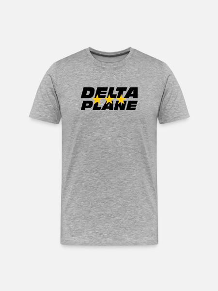 Logo Delta Plane Étoiles d'Excellence - T-shirt bio Premium Homme - gris chiné