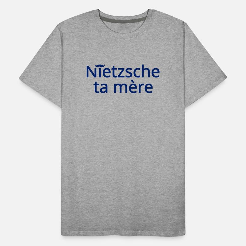 Nietzsche ta mère Bleu T-shirt bio Premium Homme