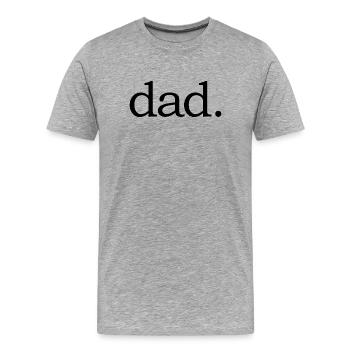 Papa - Papa - T-shirt bio Premium Homme - gris chiné - Devant - Damien (186cm)