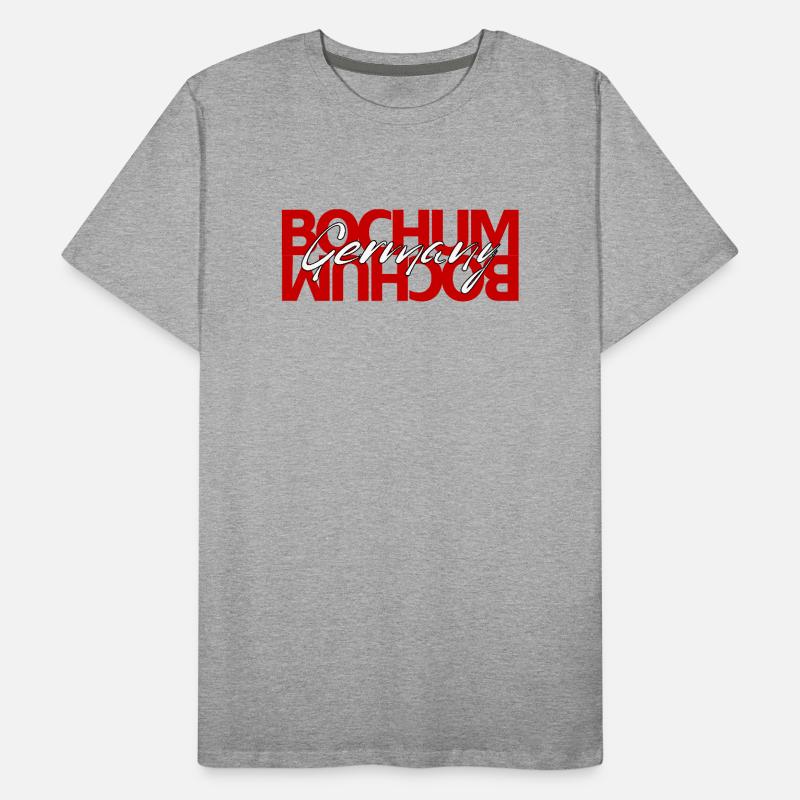Bochum Germany Script Overlay Männer Premium Bio T-Shirt