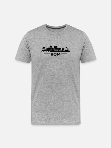 Rome Skyline - Men's Premium Organic T-Shirt - heather grey