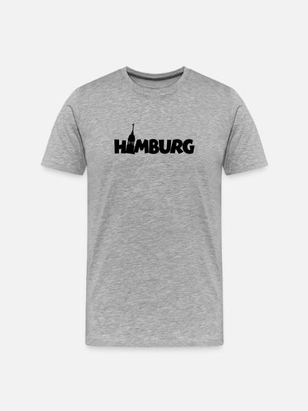 Hambourg Logo - T-shirt bio Premium Homme - gris chiné