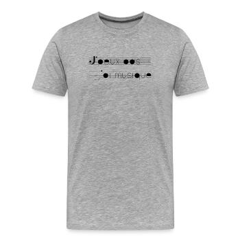I can not have music - Men's Premium Organic T-Shirt - heather grey - Front - Damien (186cm)