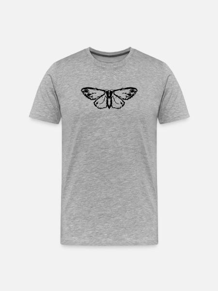 Moth / Butterfly / Moth - Men's Premium Organic T-Shirt - heather grey