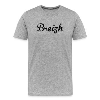 Breizh - Brittany - Men's Premium Organic T-Shirt - heather grey - Front - Damien (186cm)