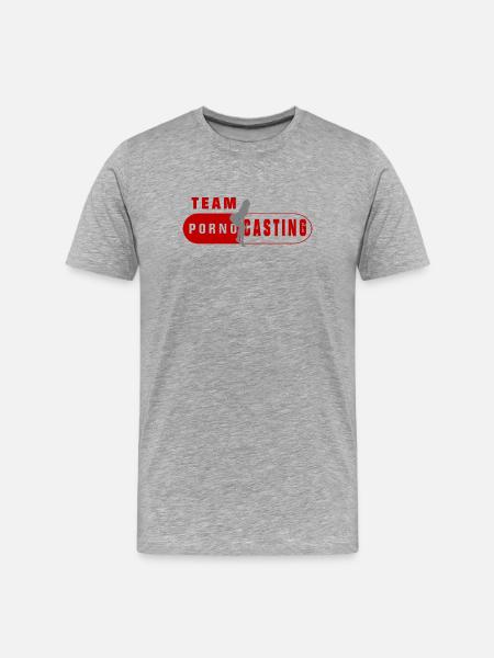 Team Porn Casting - Men's Premium Organic T-Shirt - heather grey