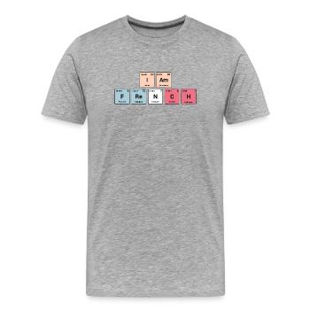 I am French in periodic elements - Men's Premium Organic T-Shirt - heather grey - Front - Damien (186cm)