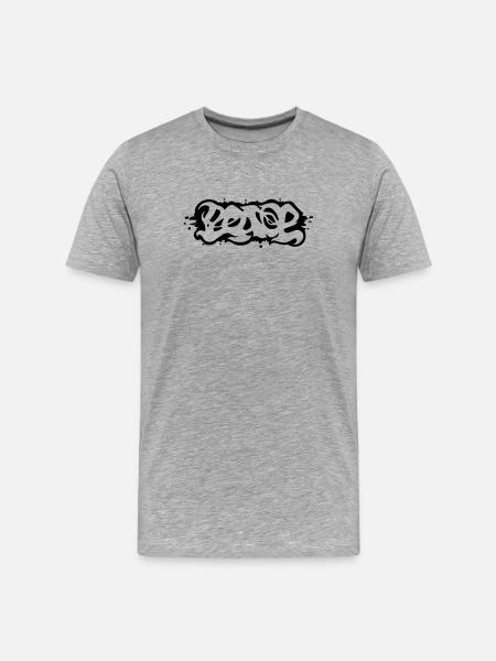 Peace - Männer Premium Bio T-Shirt - Grau meliert