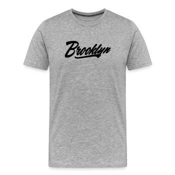 Chemise Brooklyn - T-shirt bio Premium Homme - gris chiné - Devant - Damien (186cm)
