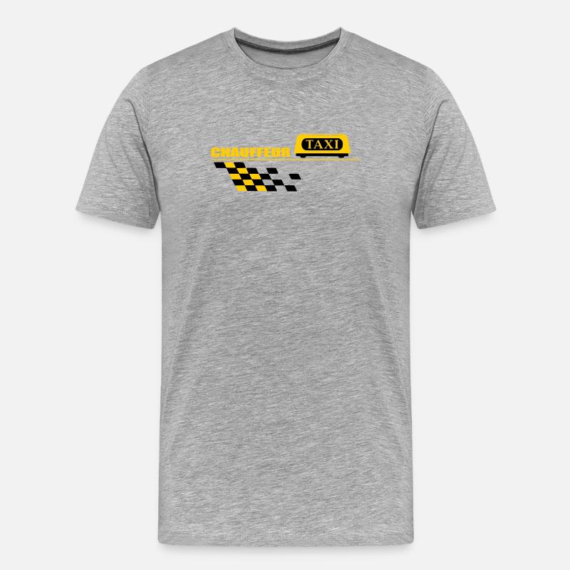 Taxifahrer - Männer Premium Bio T-Shirt - Grau meliert