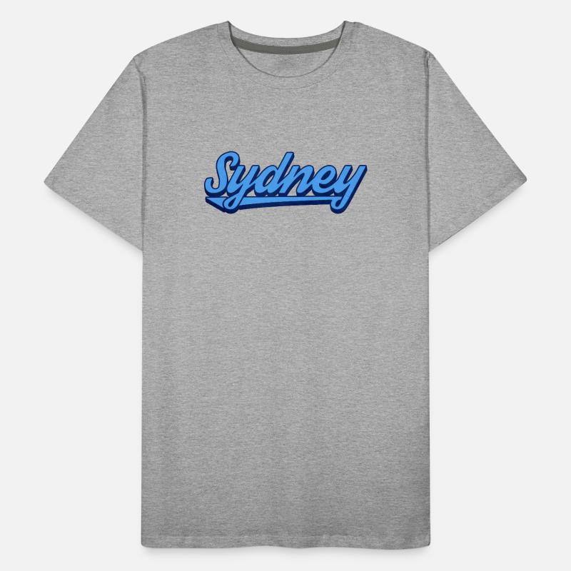 Sydney Ocean Script Logo Männer Premium Bio T-Shirt