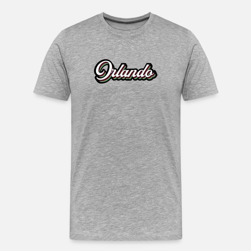 Orlando Rainbow Script - Men's Premium Organic T-Shirt - heather grey