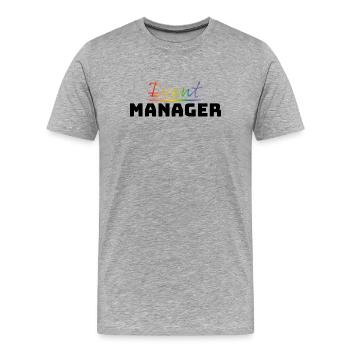 Tshirt fuer CSD LGBT Event Manager - Männer Premium Bio T-Shirt - Grau meliert - Vorne - Damien (186cm)