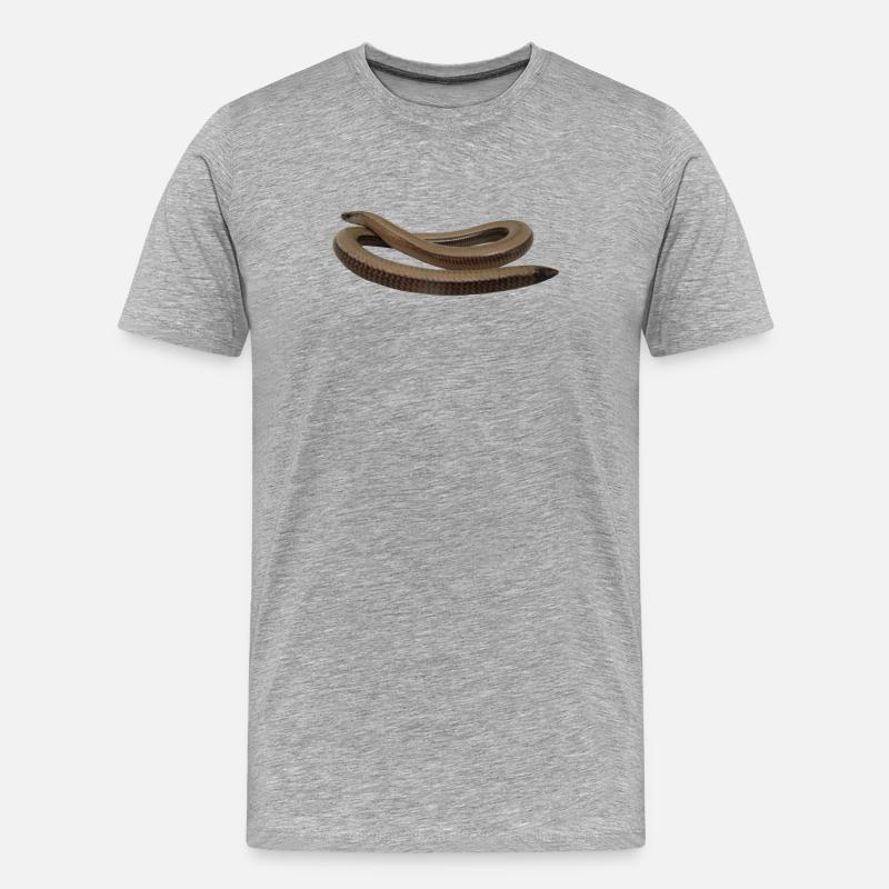 Blindschleiche - Männer Premium Bio T-Shirt - Grau meliert