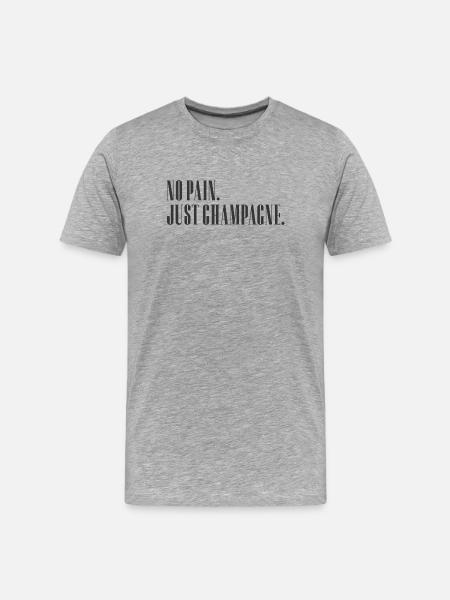 no pain - Men's Premium Organic T-Shirt - heather grey