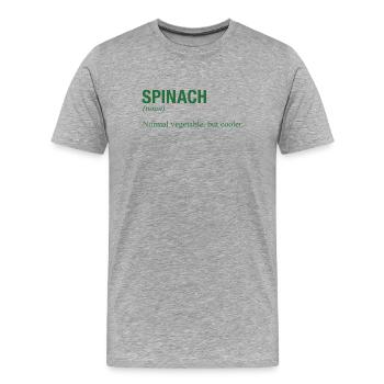 ÉPINARD - T-shirt bio Premium Homme - gris chiné - Devant - Damien (186cm)