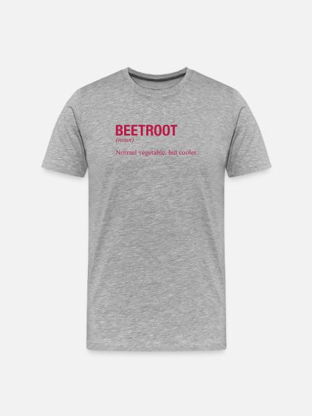 BEETROOT Rote Bete - Men's Premium Organic T-Shirt - heather grey