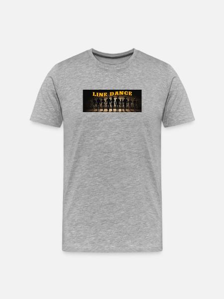 Line dance group dancing - Men's Premium Organic T-Shirt - heather grey