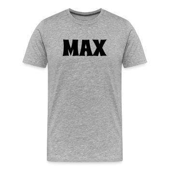 Max - Männer Premium Bio T-Shirt - Grau meliert - Vorne - Damien (186cm)