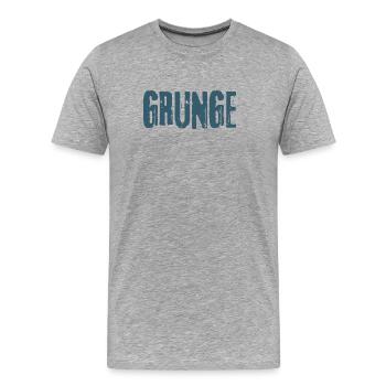 Grunge - Männer Premium Bio T-Shirt - Grau meliert - Vorne - Damien (186cm)