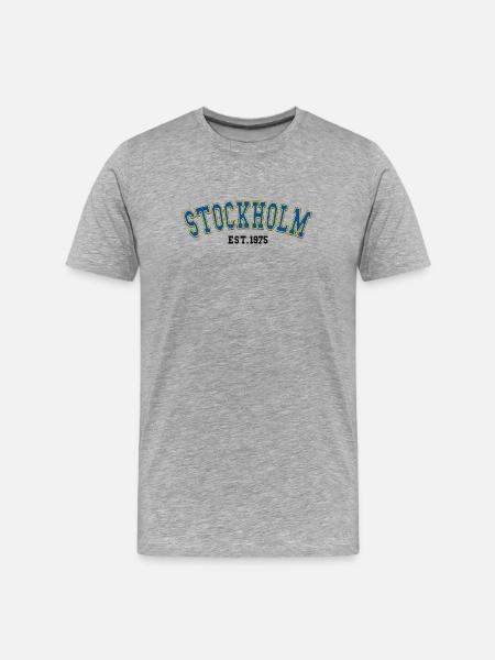 Stockholm Est.1975 - Men's Premium Organic T-Shirt - heather grey