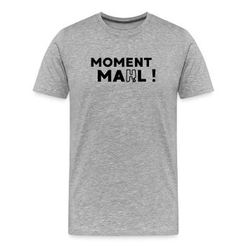 Wait a minute - Men's Premium Organic T-Shirt - heather grey - Front - Damien (186cm)
