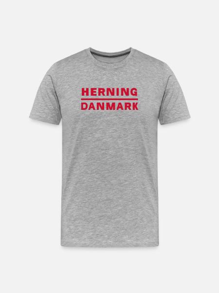 Herning Denmark Local Style - Men's Premium Organic T-Shirt - heather grey