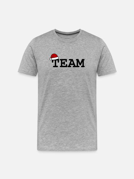 Team Christmas Christmas Hat - Men's Premium Organic T-Shirt - heather grey