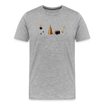 Weihnachten - Männer Premium Bio T-Shirt - Grau meliert - Vorne - Damien (186cm)