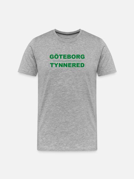 Göteborg Tynnered – Design vert-noir - T-shirt bio Premium Homme - gris chiné