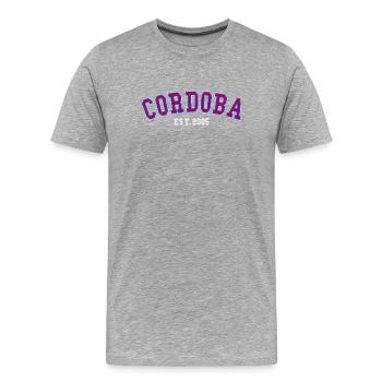 Cordoba Est 2005 - T-shirt bio Premium Homme - gris chiné - Devant - Damien (186cm)