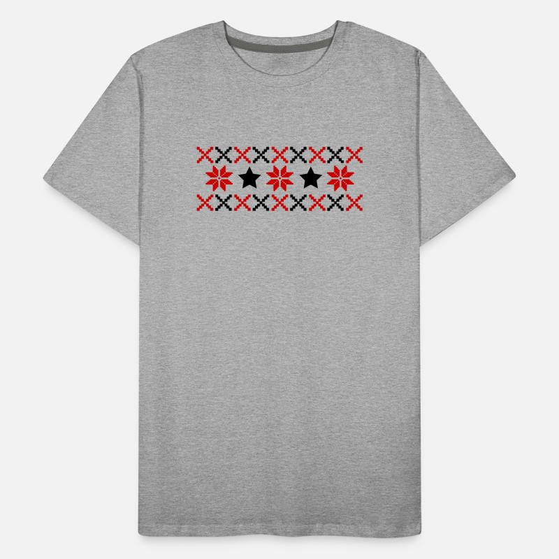 Norwegian Pattern Winter Men's Premium Organic T-Shirt