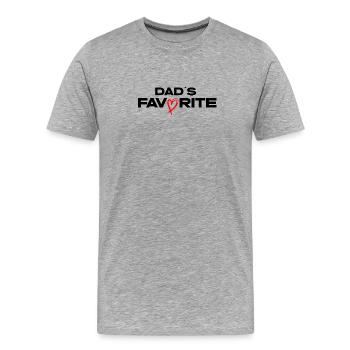 Daddys_Favorite - Männer Premium Bio T-Shirt - Grau meliert - Vorne - Damien (186cm)
