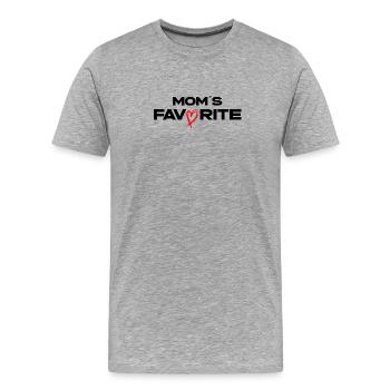 Moms Favorite - Men's Premium Organic T-Shirt - heather grey - Front - Damien (186cm)