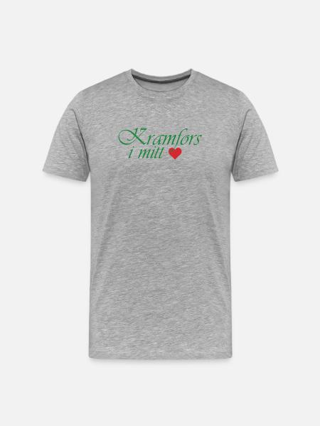 Kramfors in my heart - Men's Premium Organic T-Shirt - heather grey