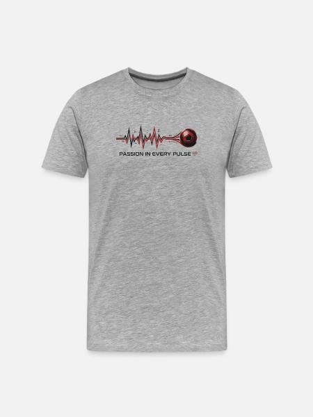 Pulse to Goal Soccer Passion - Men's Premium Organic T-Shirt - heather grey