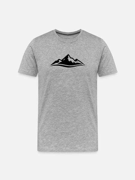 mountain - Men's Premium Organic T-Shirt - heather grey
