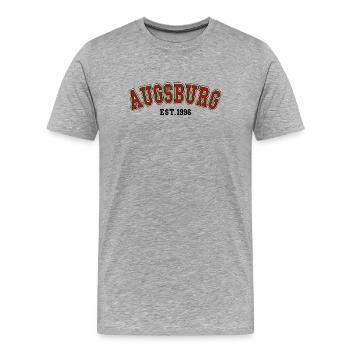 Augsbourg Est. 1996 - T-shirt bio Premium Homme - gris chiné - Devant - Damien (186cm)