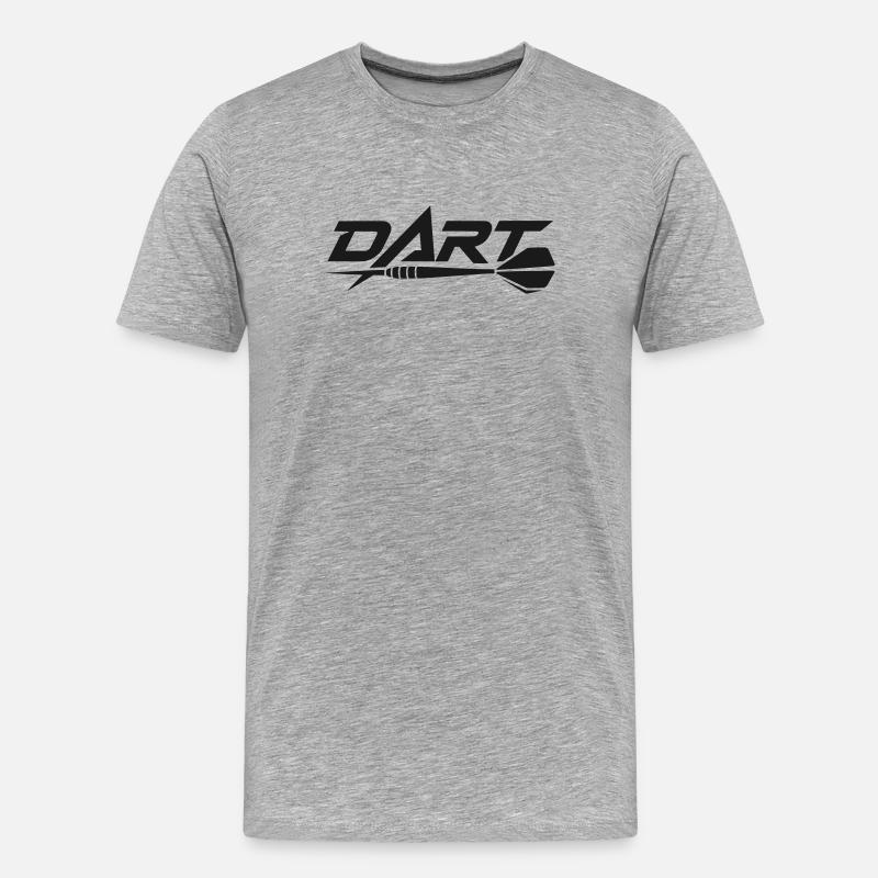 Dart Pfeil Logo Design - Männer Premium Bio T-Shirt - Grau meliert